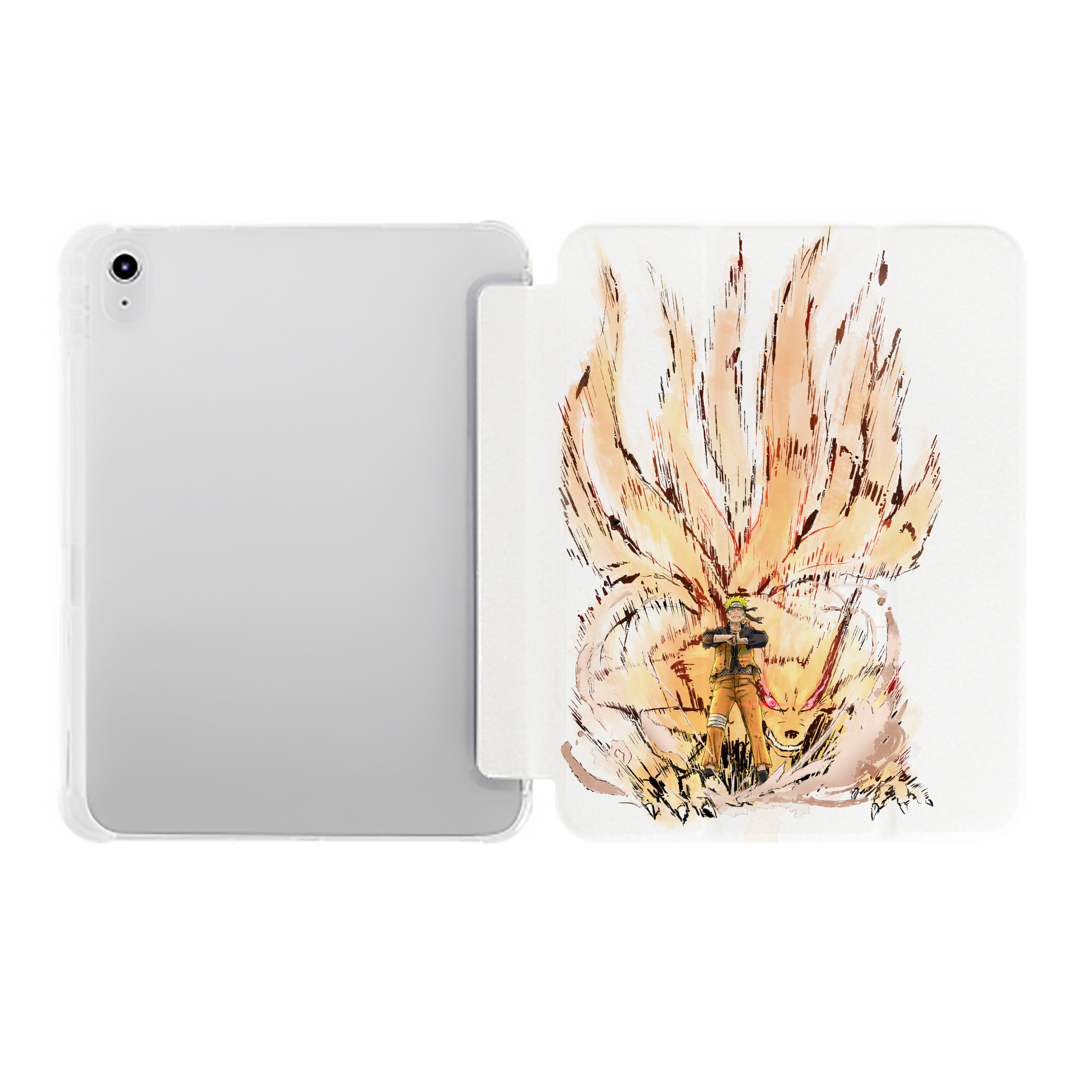 （画像用） NARUTO -ナルト- うずまき ナルト Uzumaki Naruto IPad ケース ペン収納付き 三つ折りスタンド PUレザー×シリコン 対応機種9.5/10.5/10.9インチ